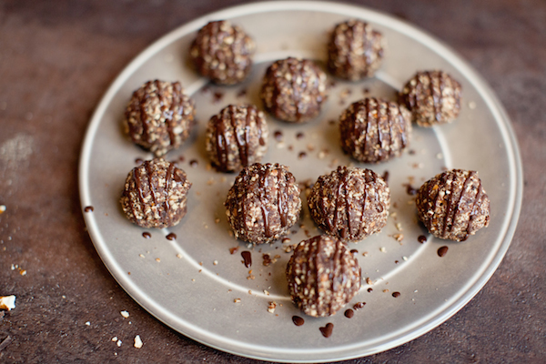 TRY THIS Chocolate Covered Pretzel Protein Balls